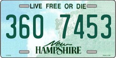 NH license plate 3607453