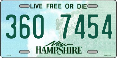 NH license plate 3607454