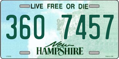 NH license plate 3607457