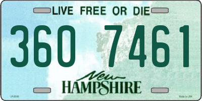 NH license plate 3607461