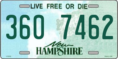 NH license plate 3607462