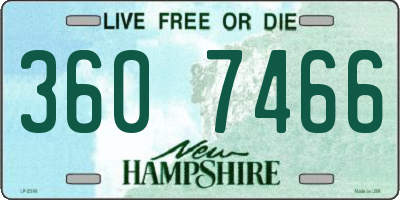 NH license plate 3607466