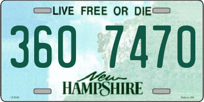 NH license plate 3607470