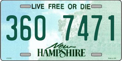 NH license plate 3607471