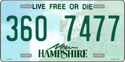 NH license plate 3607477