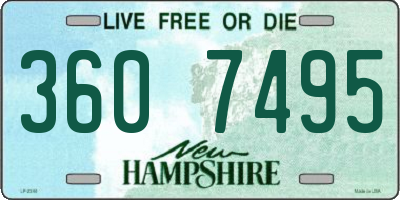NH license plate 3607495
