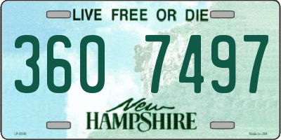 NH license plate 3607497