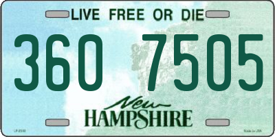NH license plate 3607505