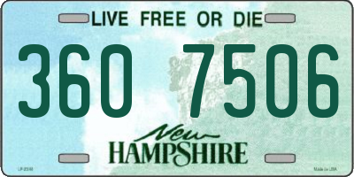 NH license plate 3607506
