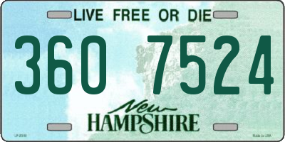 NH license plate 3607524