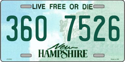 NH license plate 3607526
