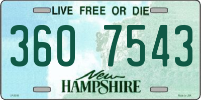 NH license plate 3607543