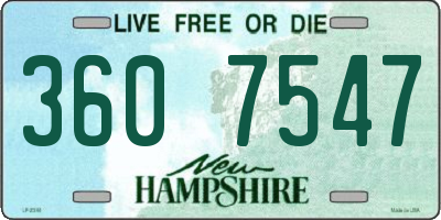 NH license plate 3607547