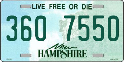 NH license plate 3607550
