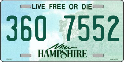 NH license plate 3607552