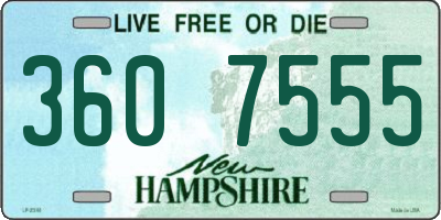 NH license plate 3607555