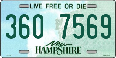 NH license plate 3607569