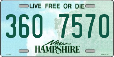 NH license plate 3607570