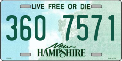 NH license plate 3607571