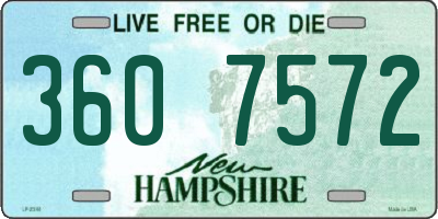NH license plate 3607572
