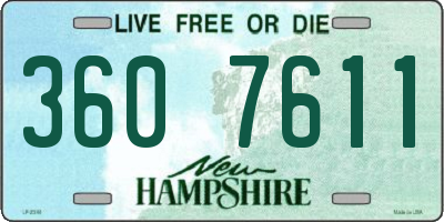 NH license plate 3607611
