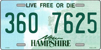 NH license plate 3607625