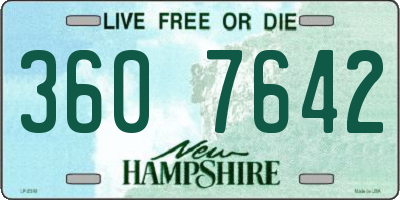 NH license plate 3607642