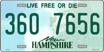 NH license plate 3607656