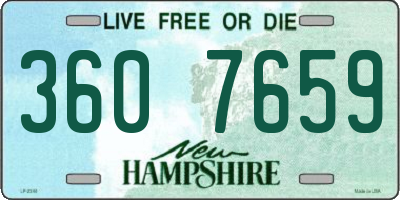 NH license plate 3607659