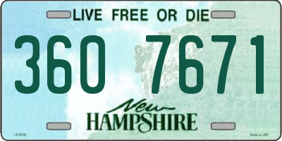 NH license plate 3607671