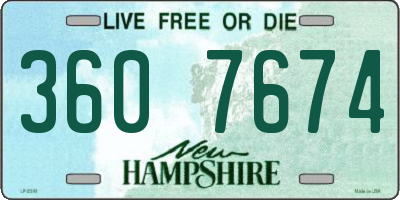 NH license plate 3607674
