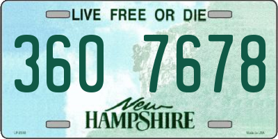 NH license plate 3607678