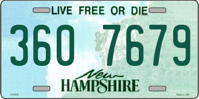 NH license plate 3607679