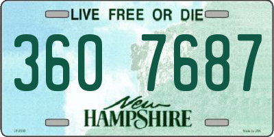 NH license plate 3607687