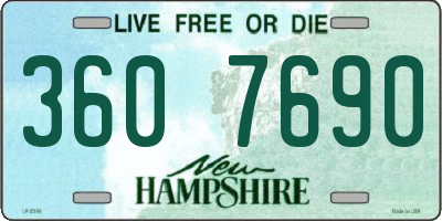 NH license plate 3607690