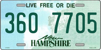 NH license plate 3607705