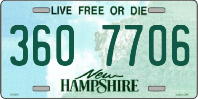 NH license plate 3607706
