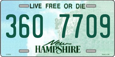 NH license plate 3607709
