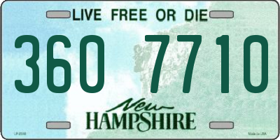 NH license plate 3607710