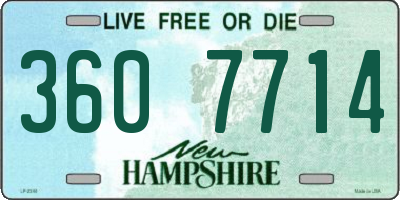 NH license plate 3607714