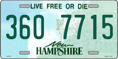 NH license plate 3607715