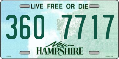 NH license plate 3607717
