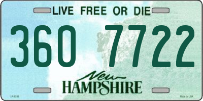 NH license plate 3607722