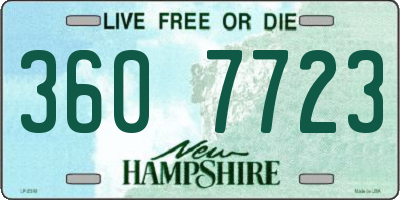 NH license plate 3607723