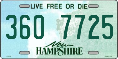 NH license plate 3607725