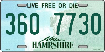 NH license plate 3607730