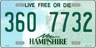 NH license plate 3607732