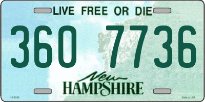 NH license plate 3607736