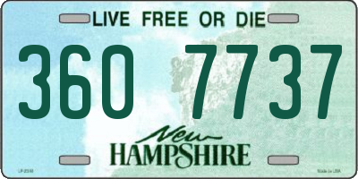 NH license plate 3607737