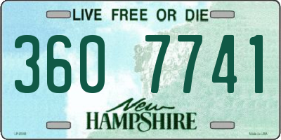 NH license plate 3607741